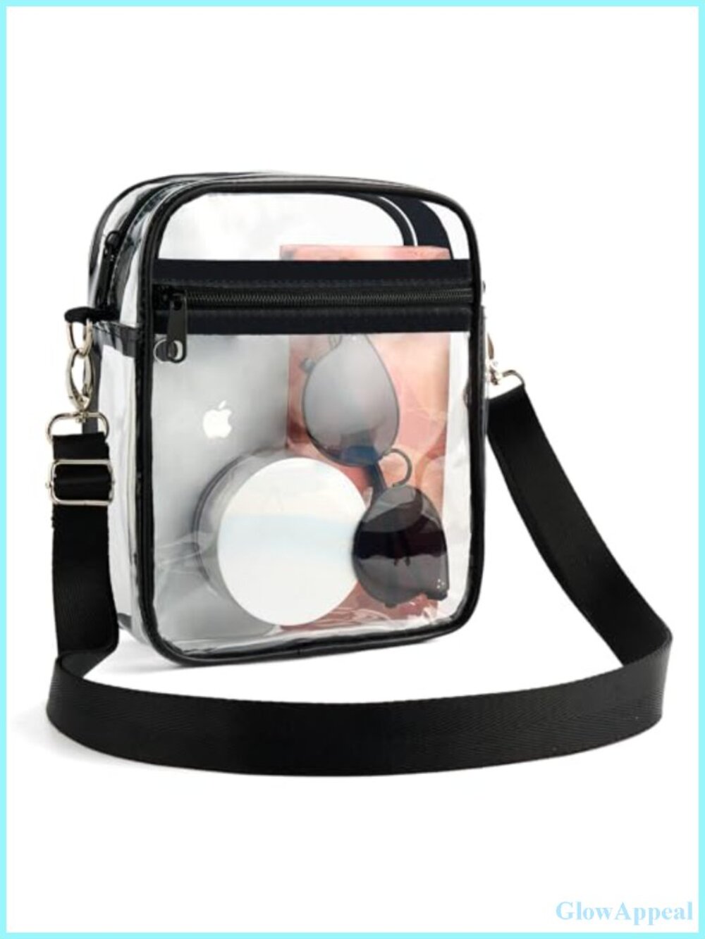 Clear PVC Crossbody Bag Stadium Approved Messenger Purse